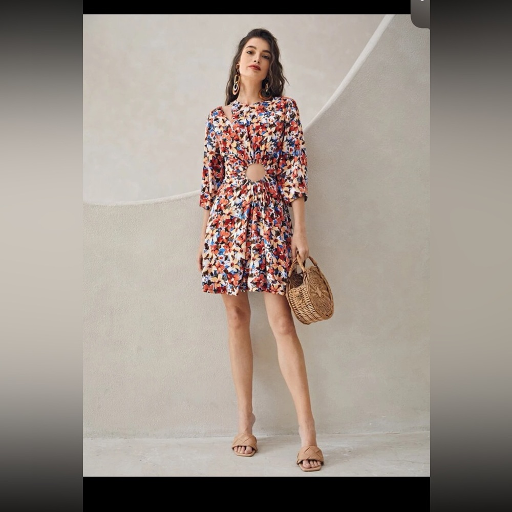 Brand new without tags dress size L . Can fit M and XL too. Adjusting dress